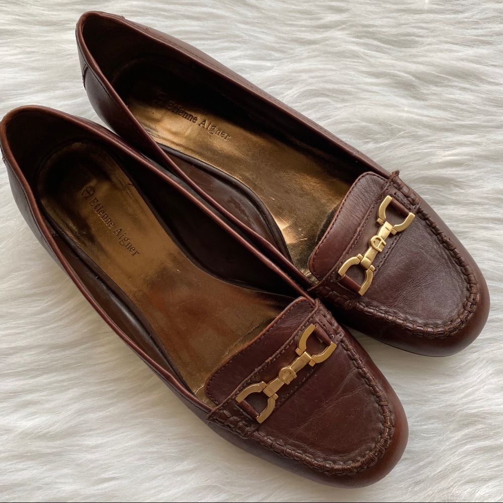 Etienne Aigner IMALA Leather low heels Size 10